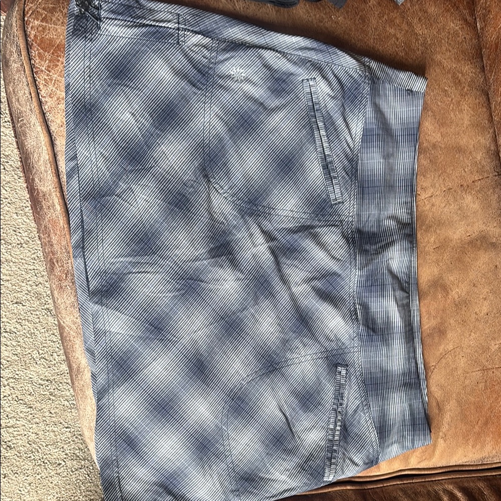 Athleta Blue Plaid Skirt